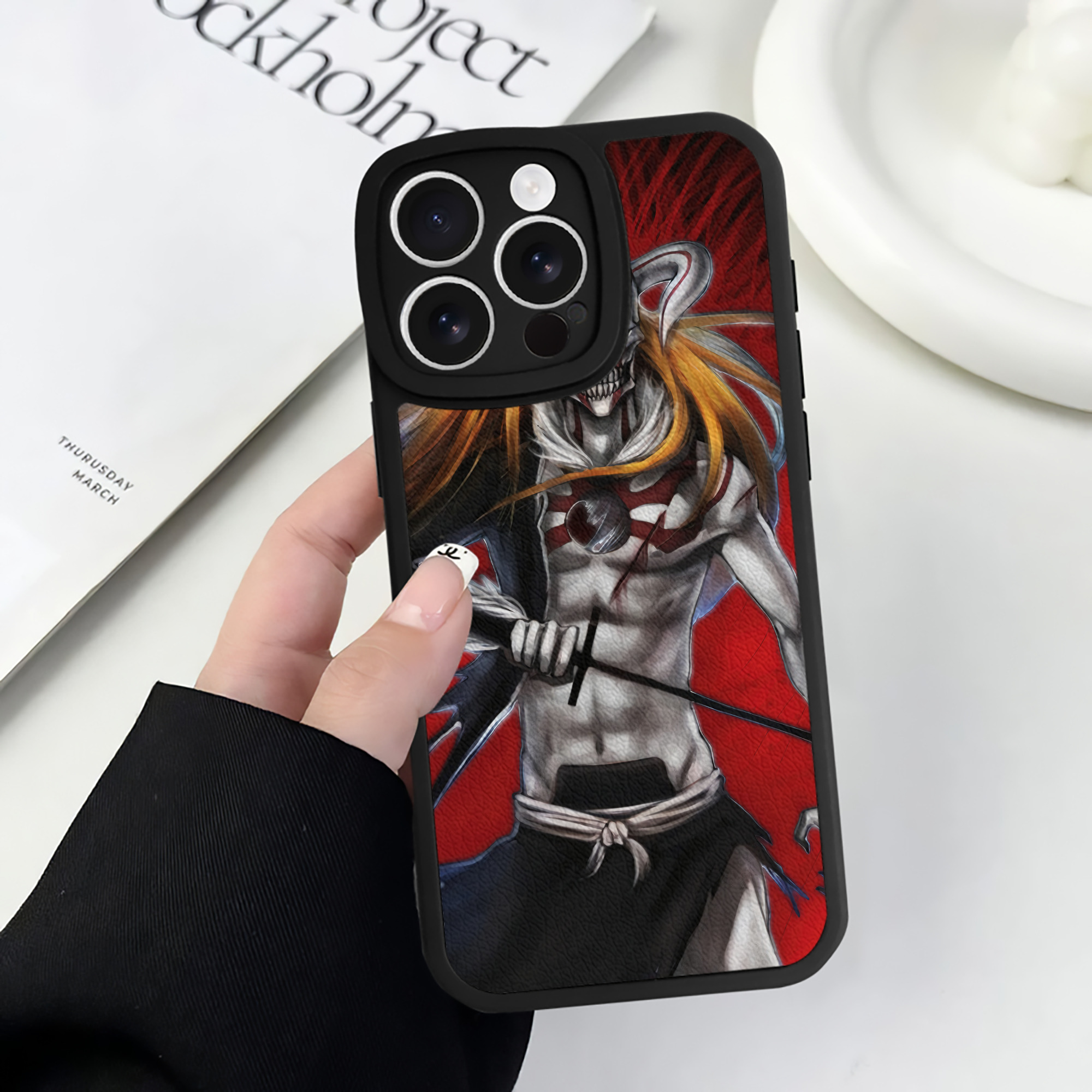（画像用） ブリーチ BLEACH 【iPhone 16シリーズ対応】シリコンスマホケース（レザー調） 材質：シリコン